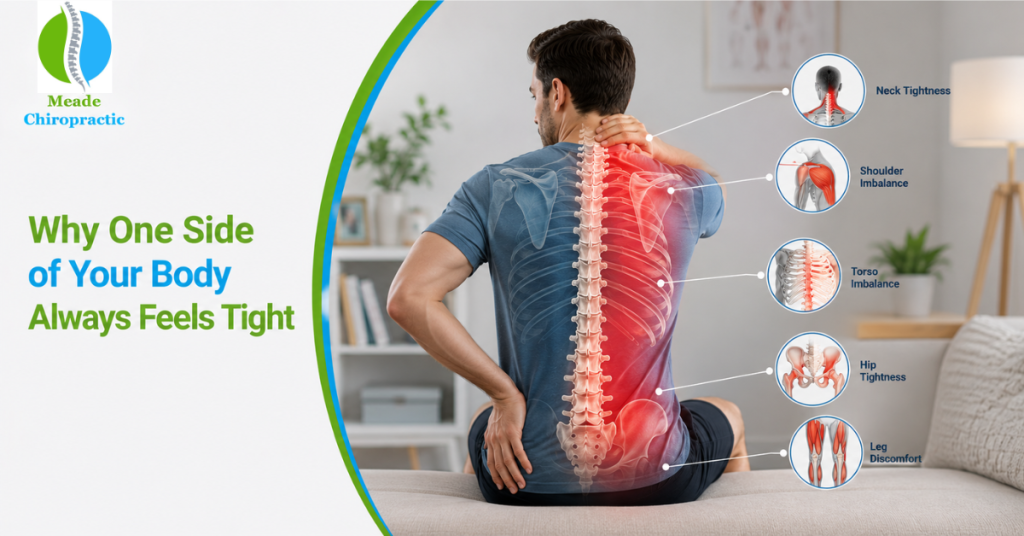 one-sided body muscle tension