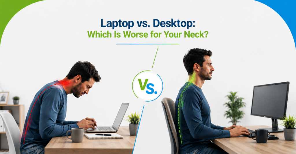 Laptop causing neck strain