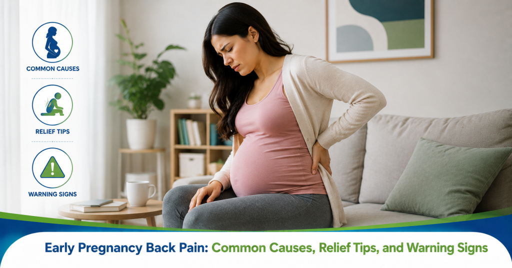 Early pregnancy back pain relief